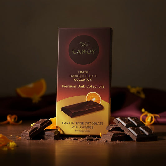 Intense Dark Chocolate 72% Cocao Bar with Orange